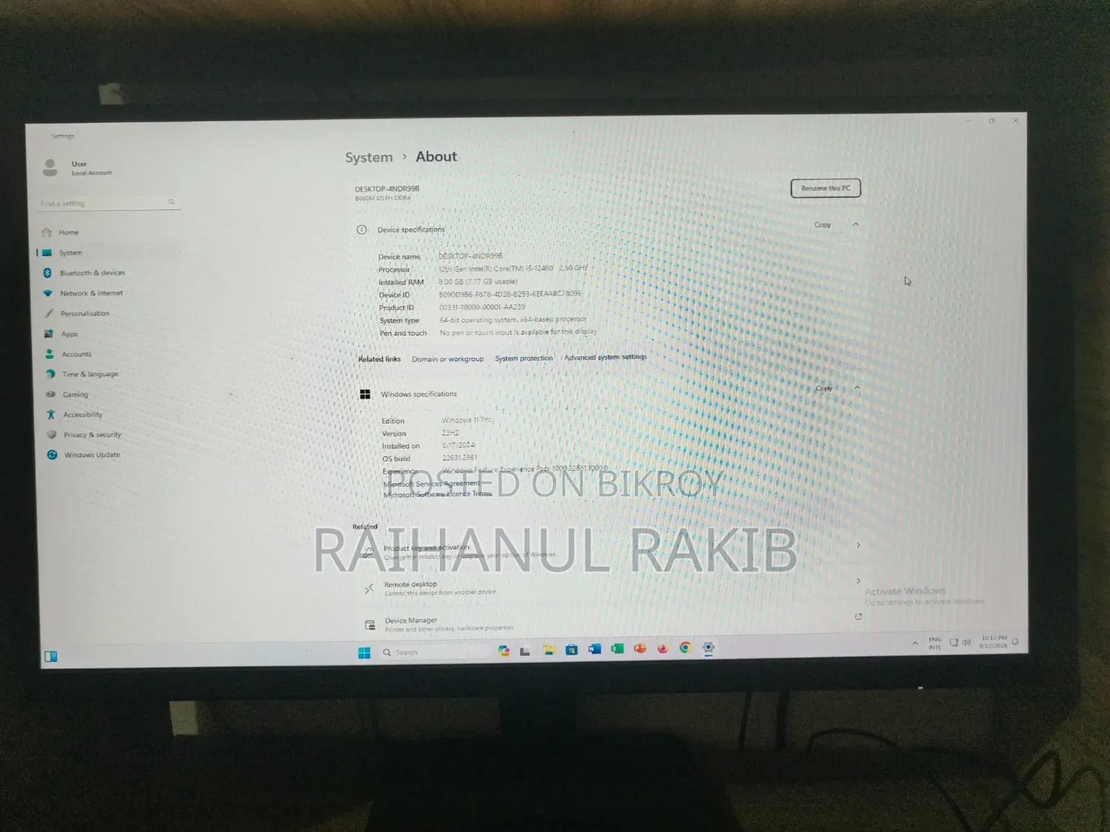 ডেস্কটপ কম্পিউটার Gigabyte 8GB Intel Core i5 SSD 256GB