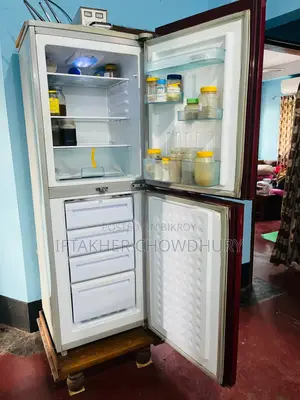 স্যানসুই ডাবল-ডোর রেফ্রিজারেটর (প্রিমিয়াম রেড গ্লাস ফিনিশ)