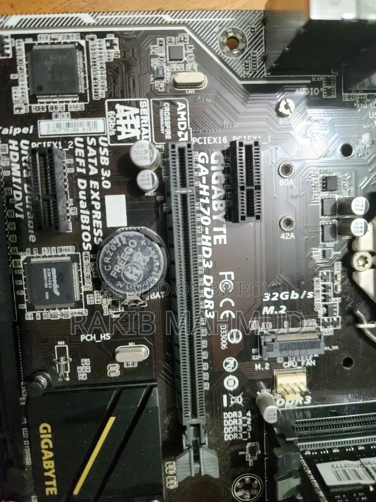 Gigabyte GA-H170-HD3 DDR3 Motherboard + I5-6500 + 16GB RAM Combo