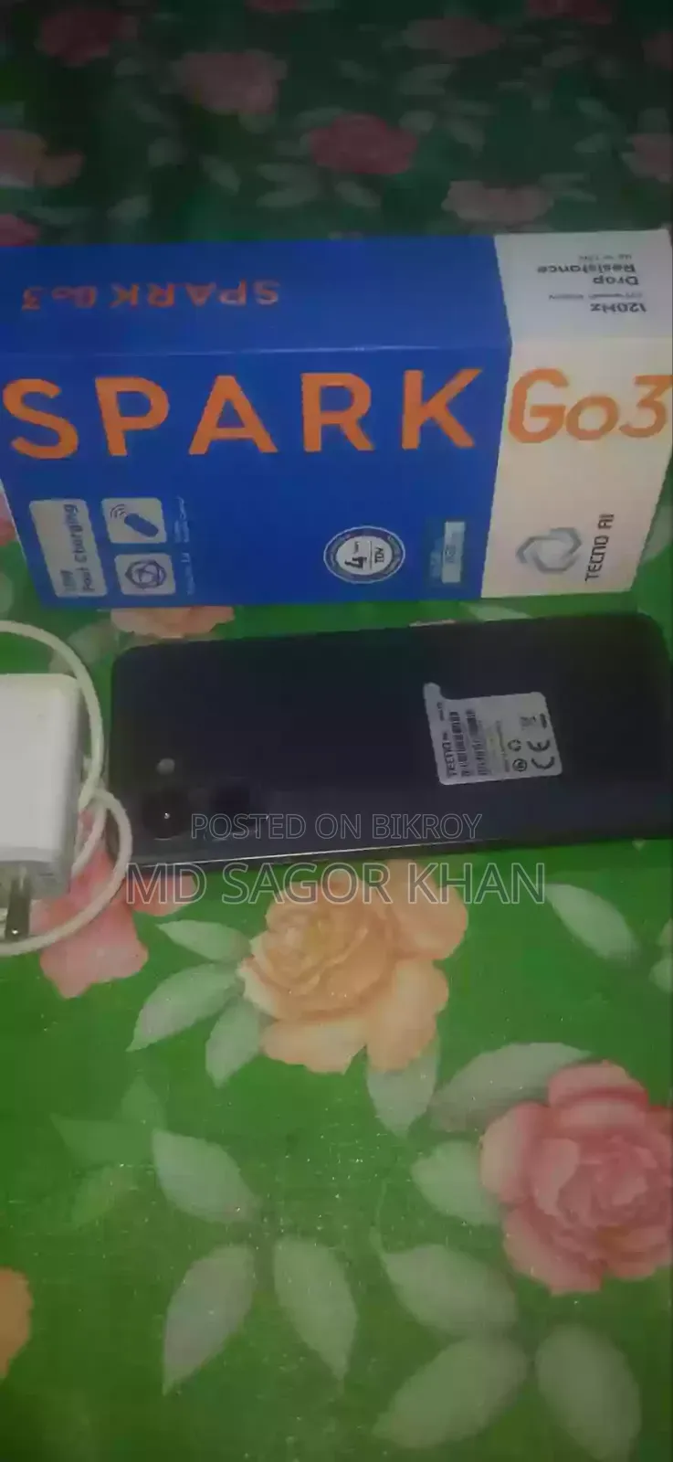 টেকনো স্পার্ক গো ৩ ৬৪ জিবি ব্ল্যাক