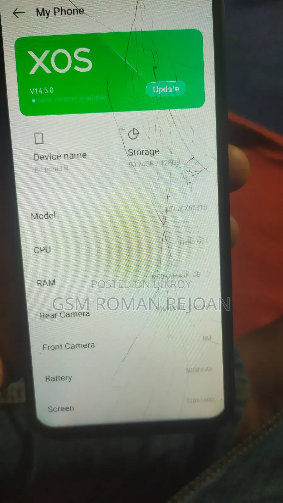 Infinix Hot 50i 128 GB Blue