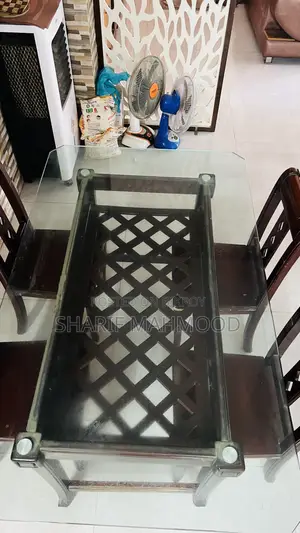 10MM Glass Top Dining Table With 4 Chair