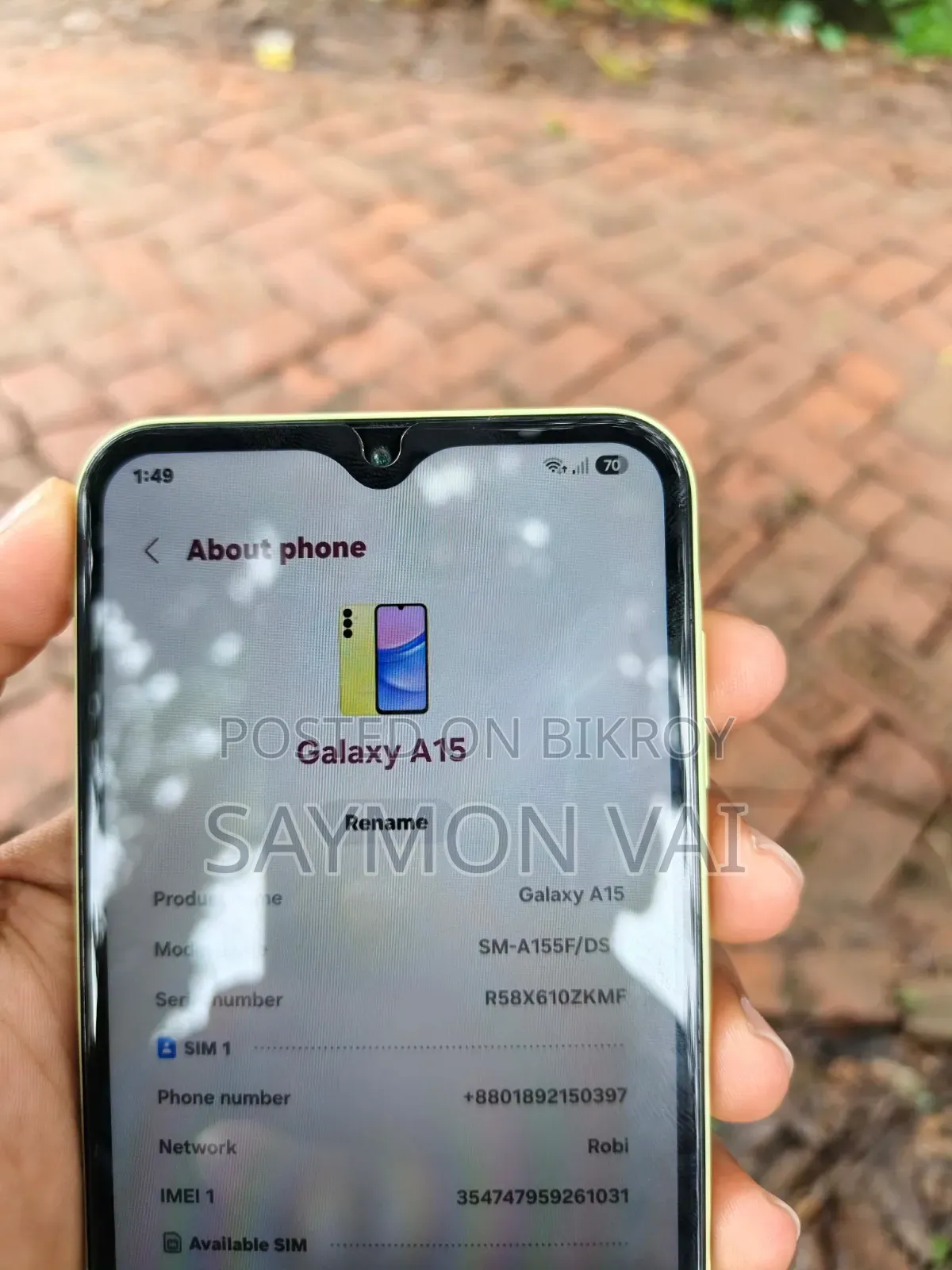 Samsung Galaxy A15 128 GB Yellow