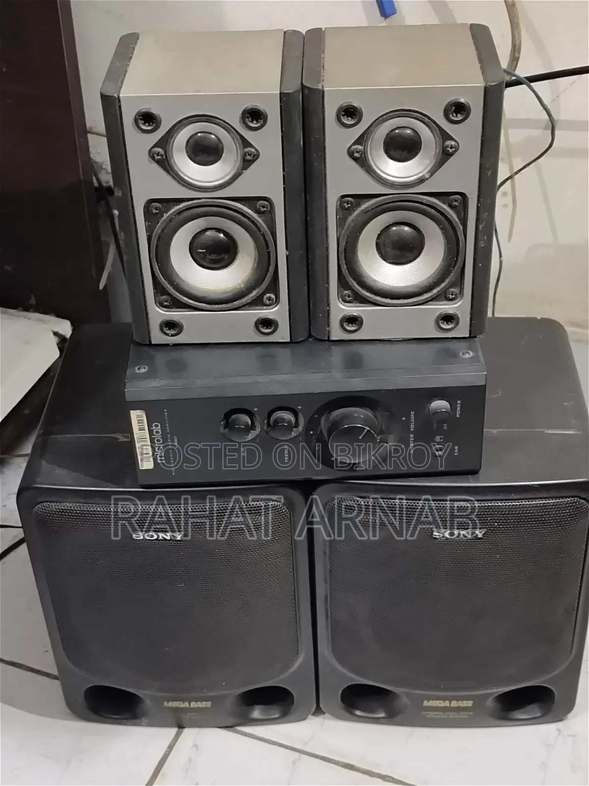 Sony Speaker + Microlab Amplifier