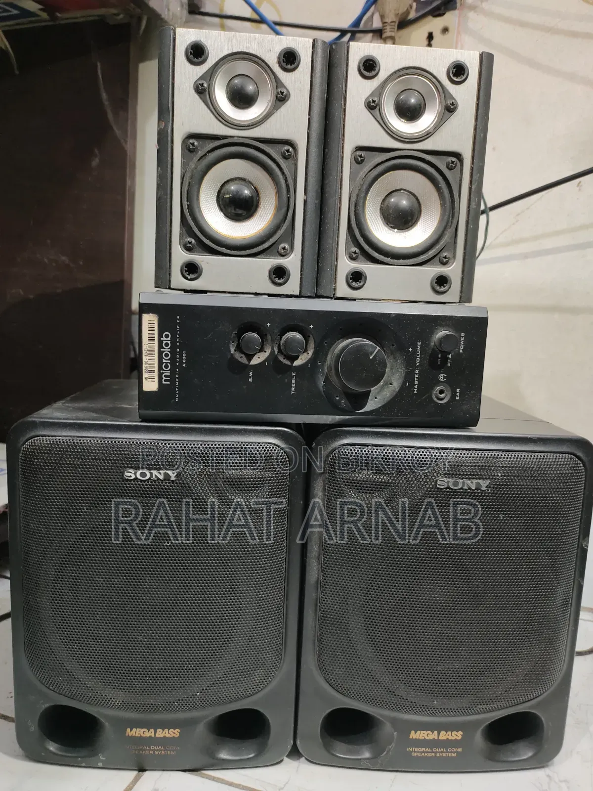 Sony Speaker + Microlab Amplifier