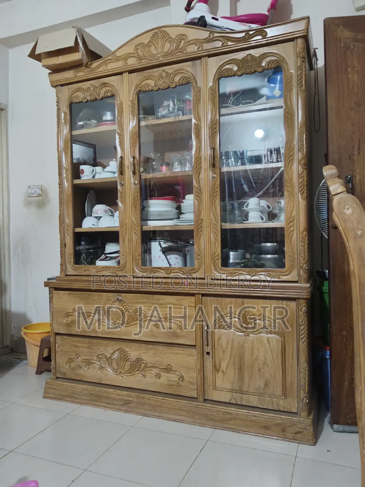 Teak Wood Wall Showcase