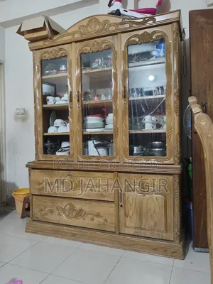 Teak Wood Wall Showcase