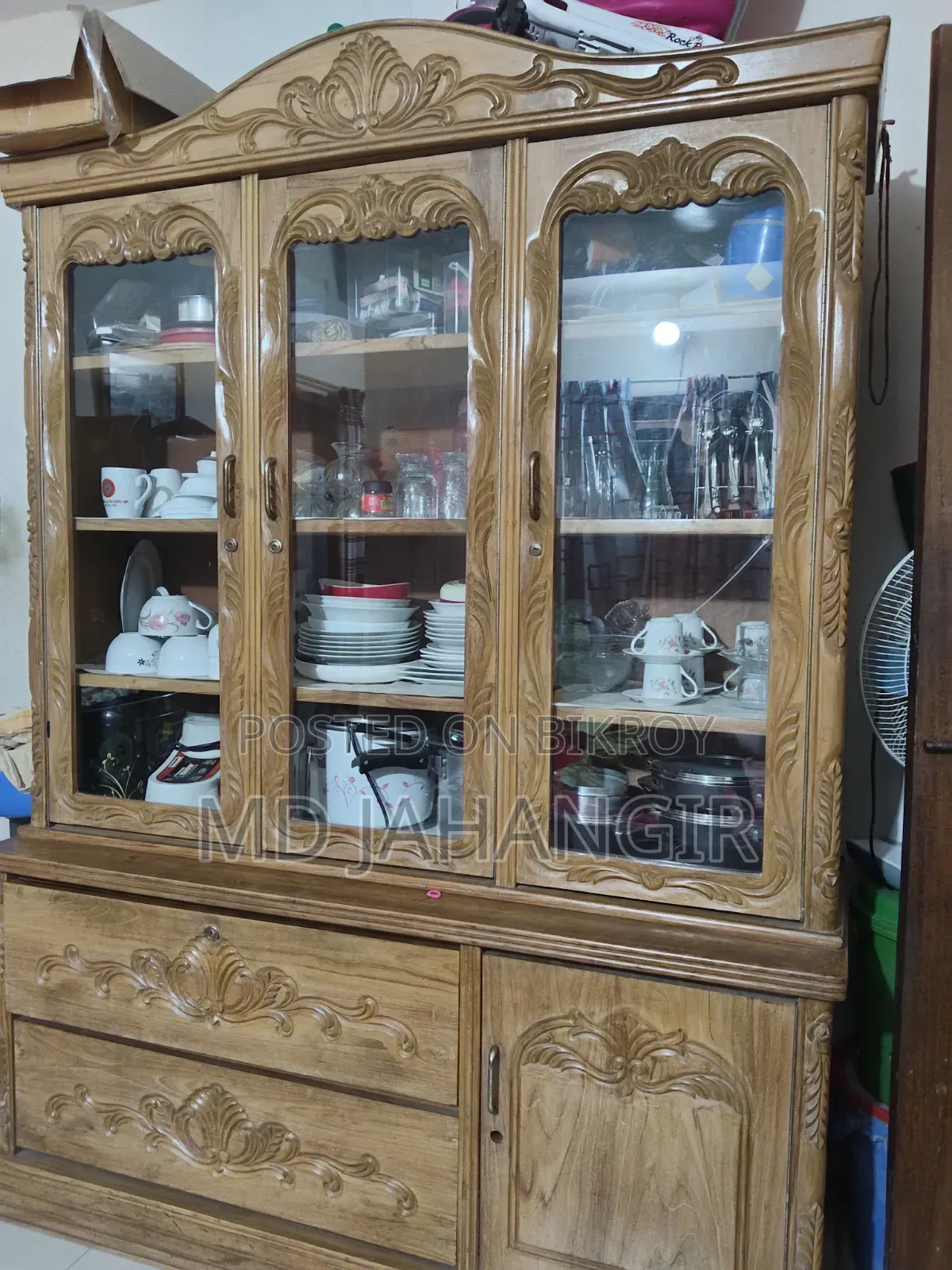 Teak Wood Wall Showcase