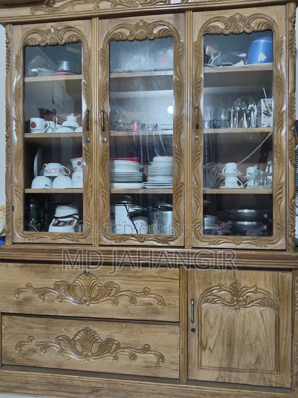 Teak Wood Wall Showcase