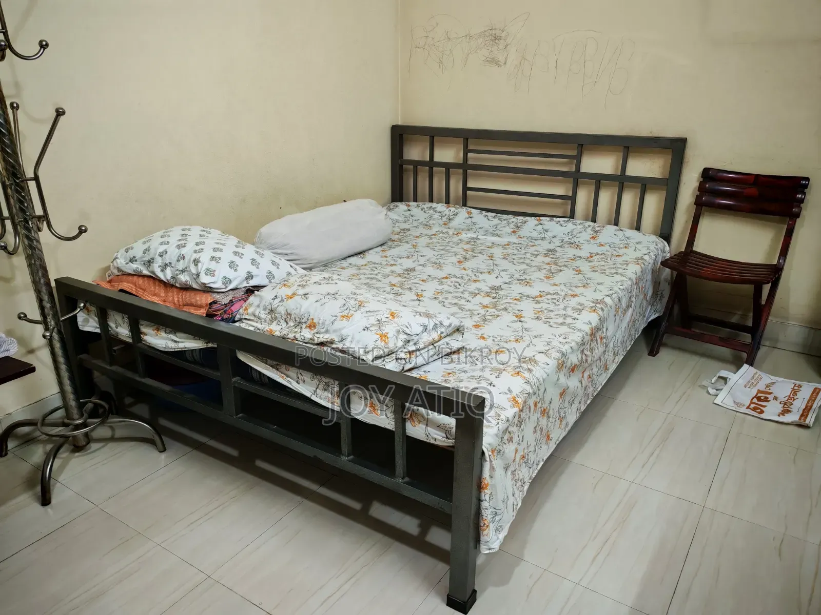 Steel Bed, King Size, Double Bed, and Steel Wardrobe