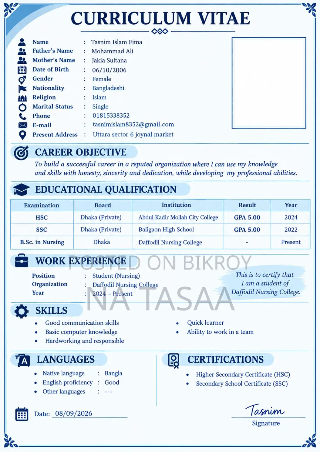Teaching CV