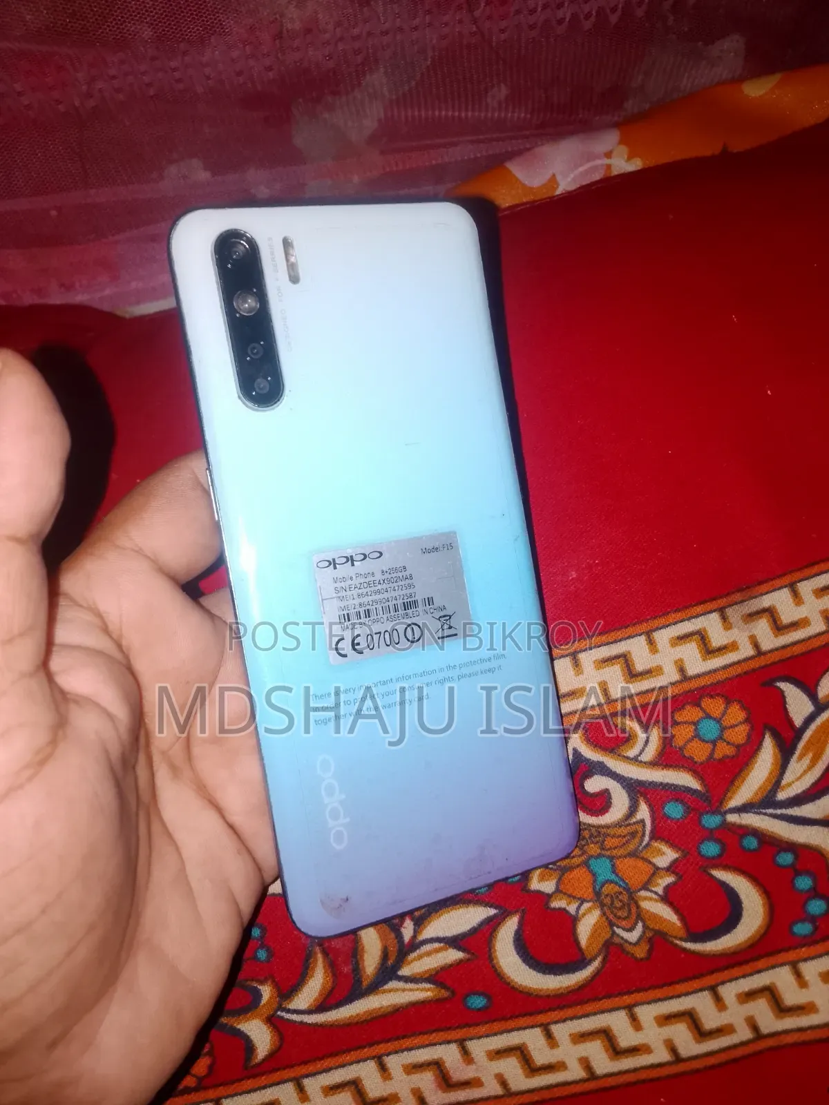 Oppo F15 256 GB Blue