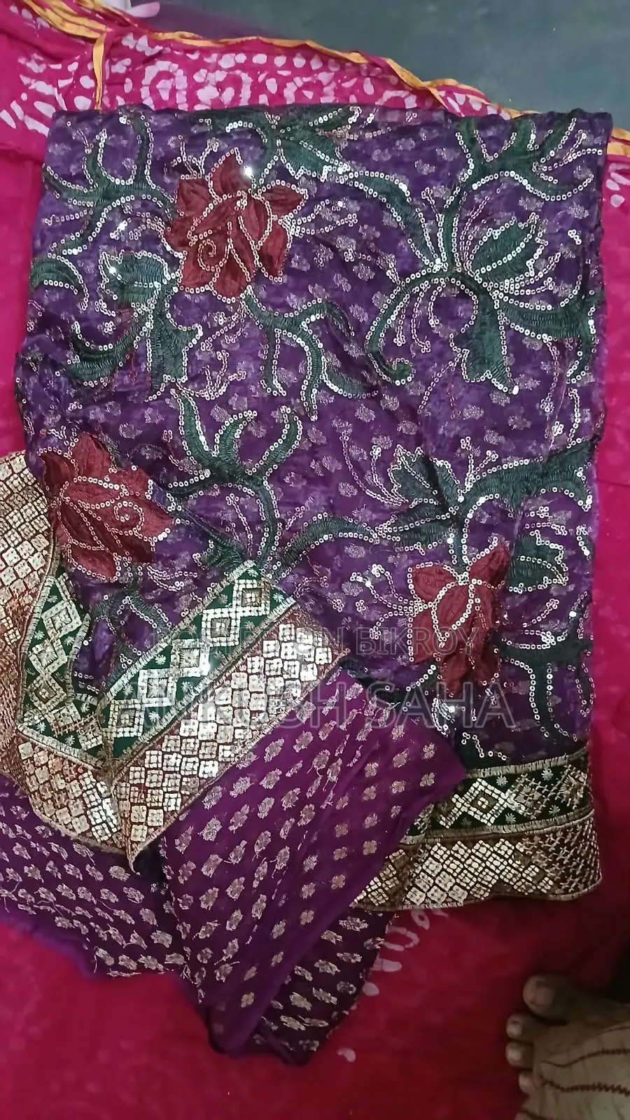 Saree for sale at a low price, used for only a few days