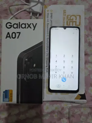 স্যামসাং গ্যালাক্সি এ০৭ ৪জি ৬৪ জিবি কালো