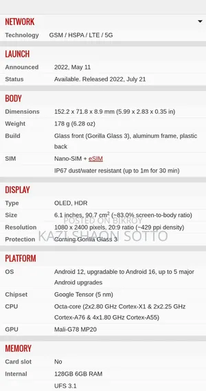Google Pixel 6a 128 GB Green