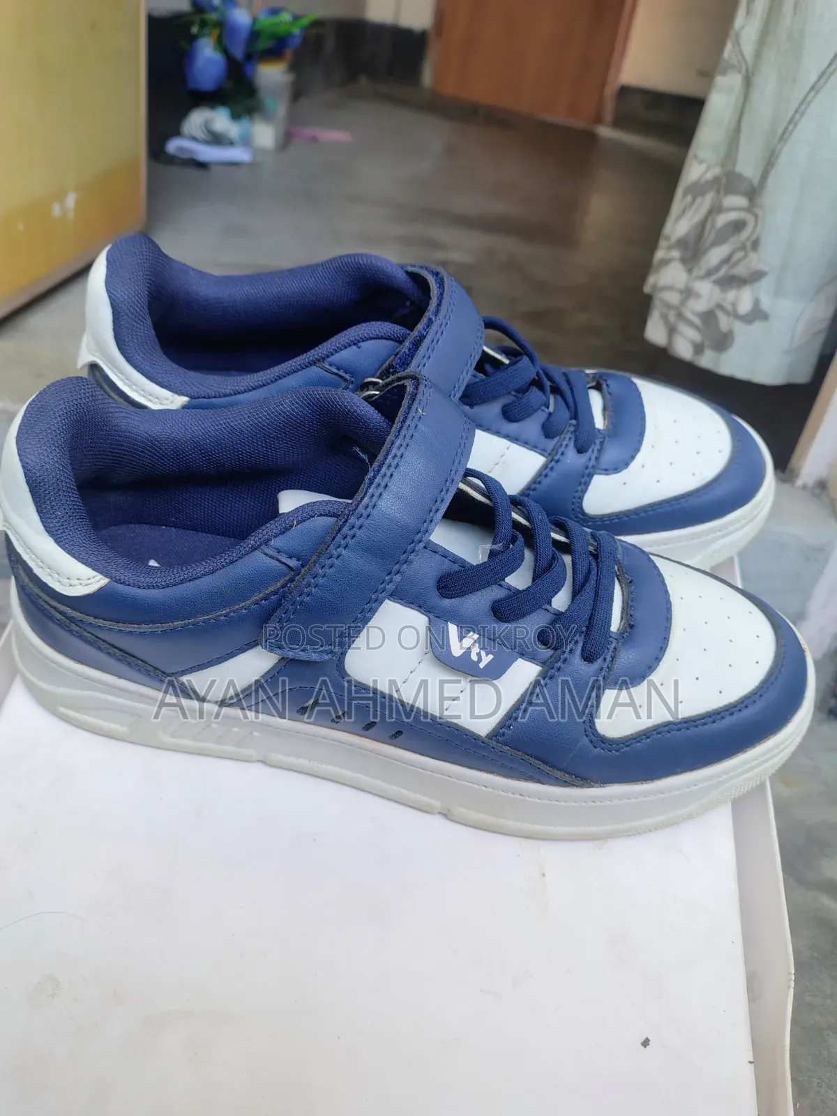 Used Vty Blue and White Casual Sneaker Shoes for Men/Boys