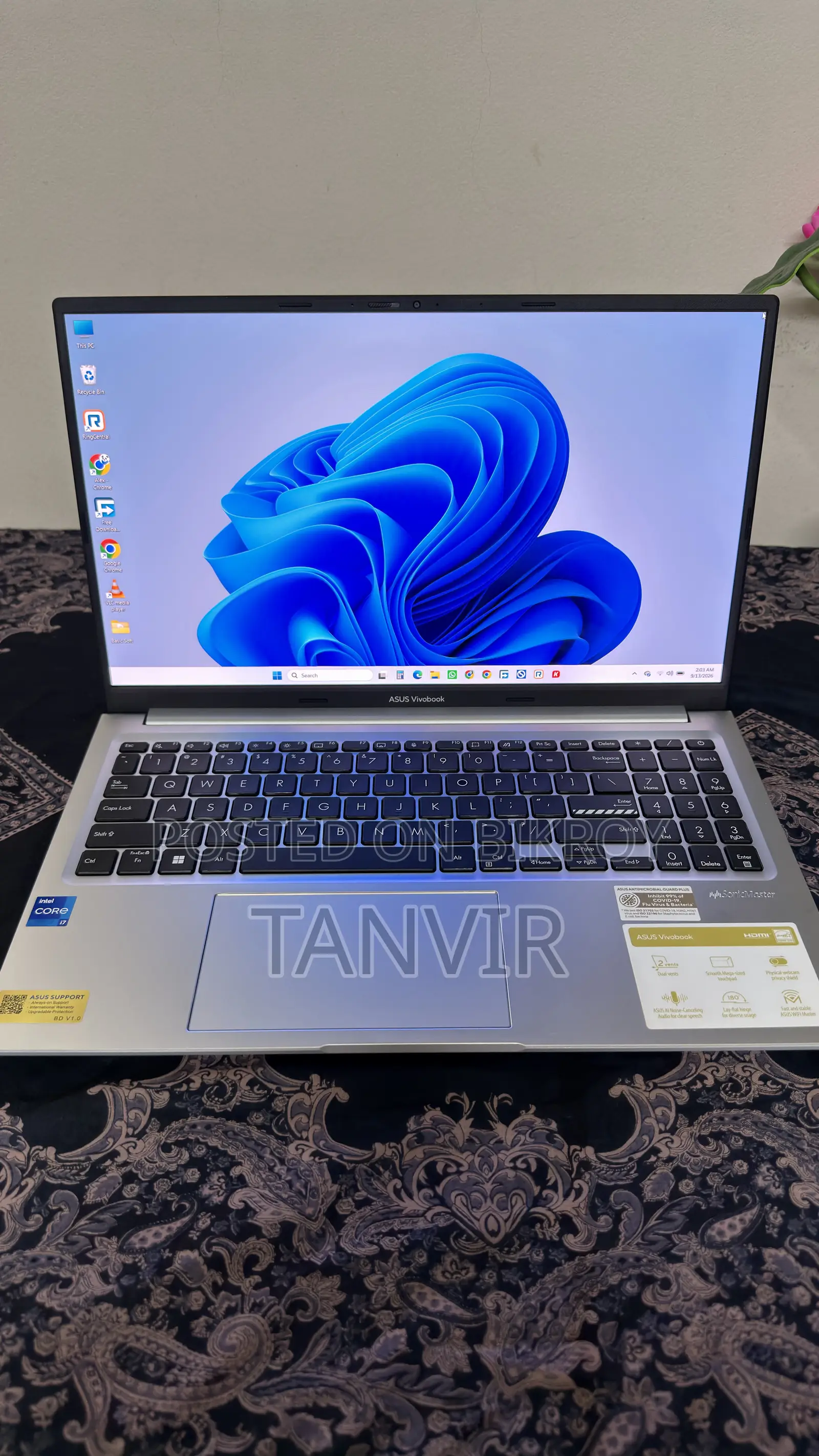 Laptop Asus Vivobook 15 16GB Intel Core i7 SSD 512GB