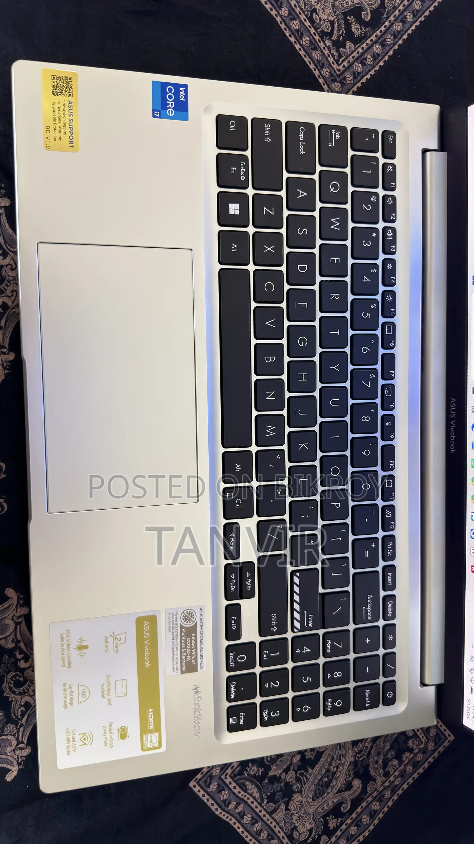 Laptop Asus Vivobook 15 16GB Intel Core i7 SSD 512GB