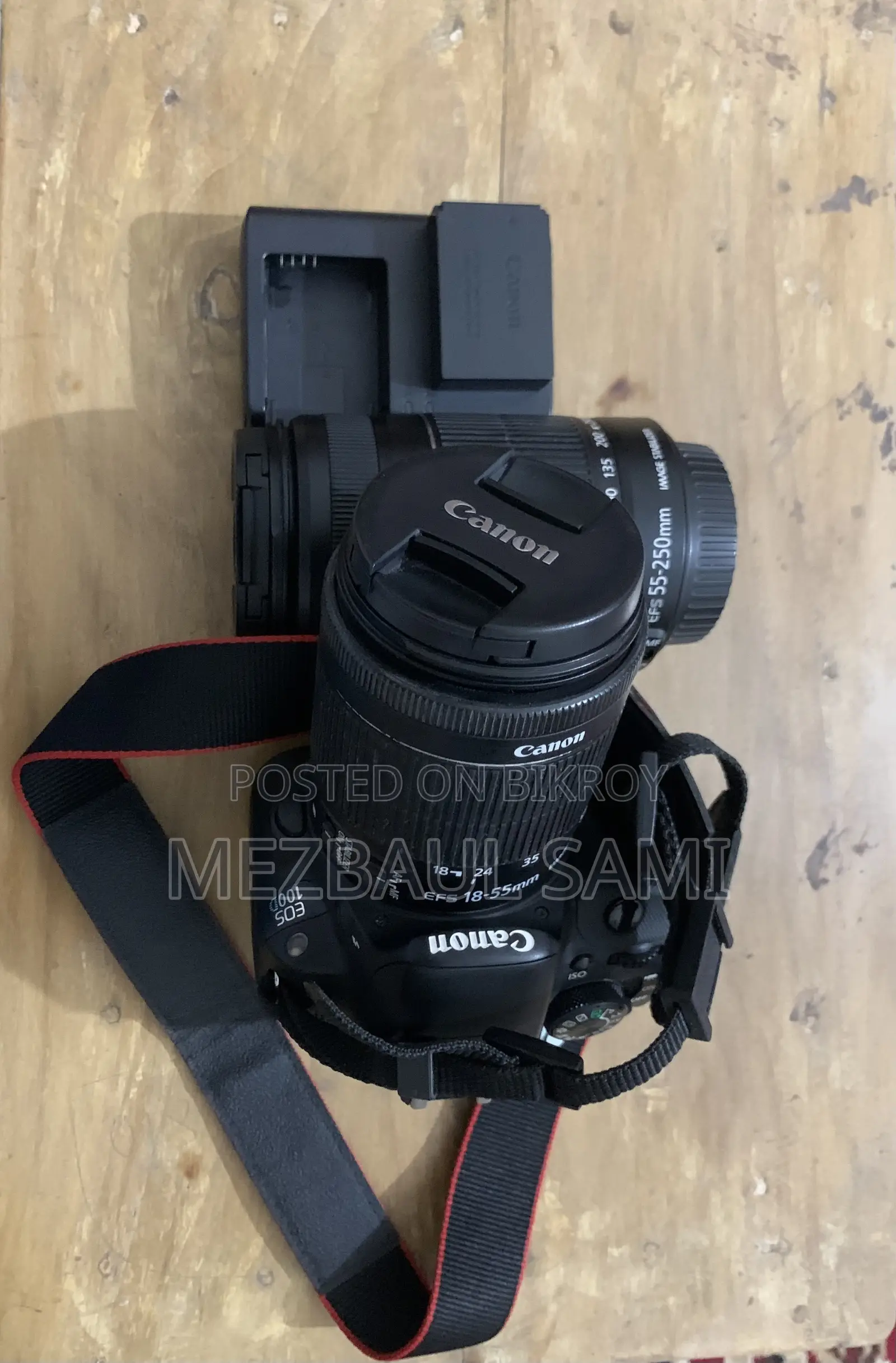 Canon EOS 100D with Body Lenses 18-55 and 55-250 Lenses