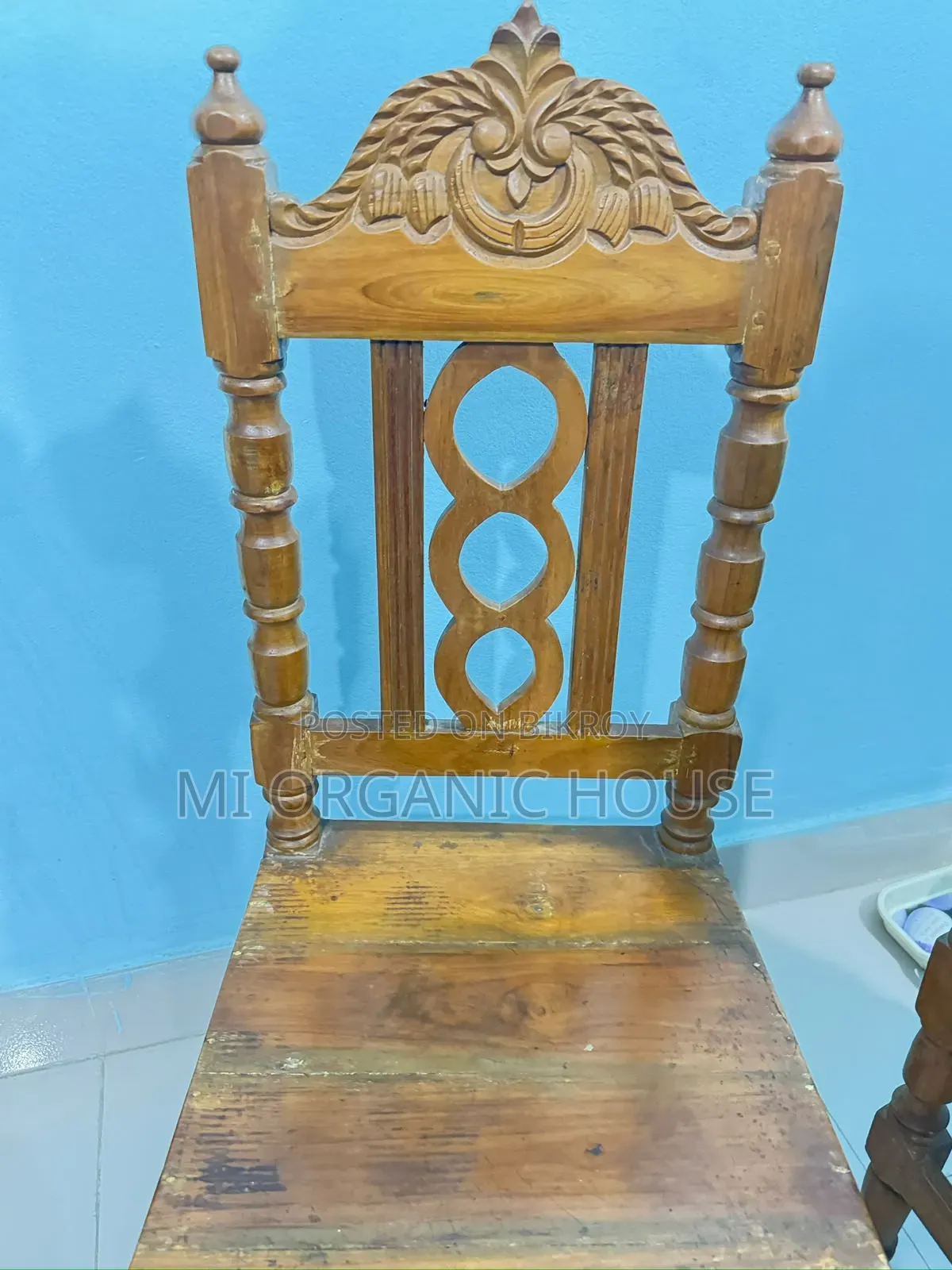 Original Teak and Shishu Wood 4-Chair Dining Table