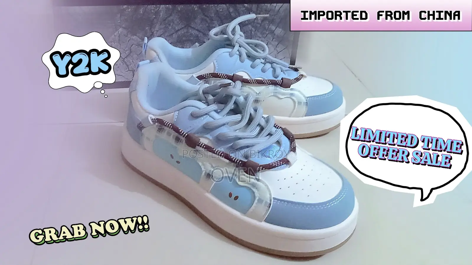 Baby Blue Y2k Women's Sneakers ♡ | Size EU 36 | Brand New | Girls' Shoe