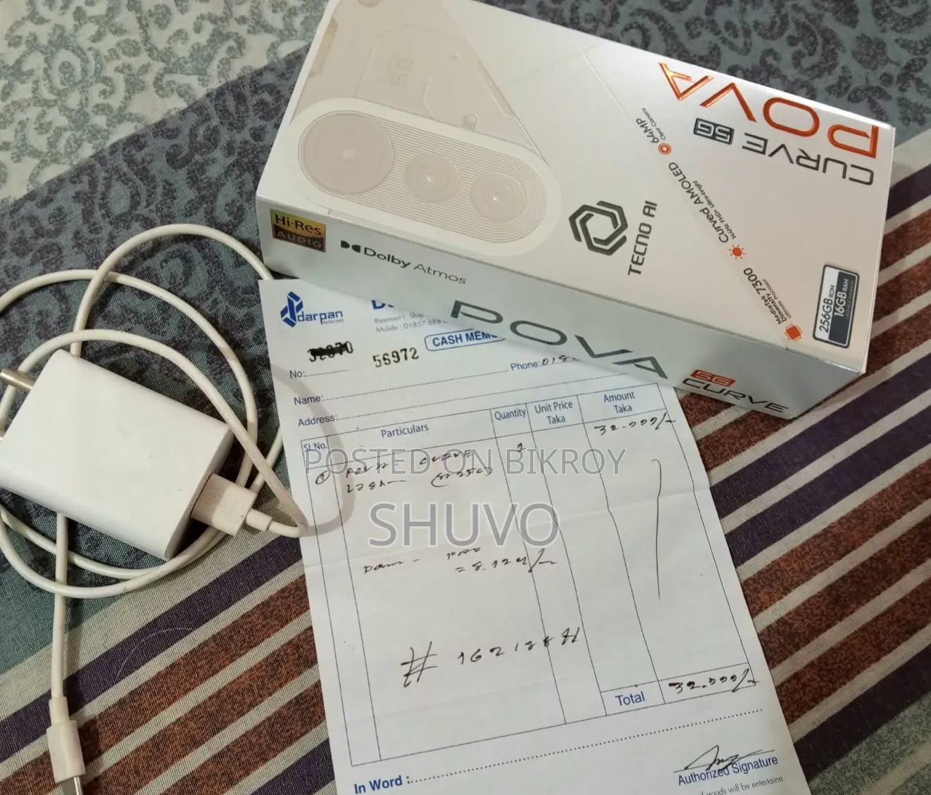 টেকনো পোভা কার্ভ ২৫৬ জিবি গ্রাফাইট