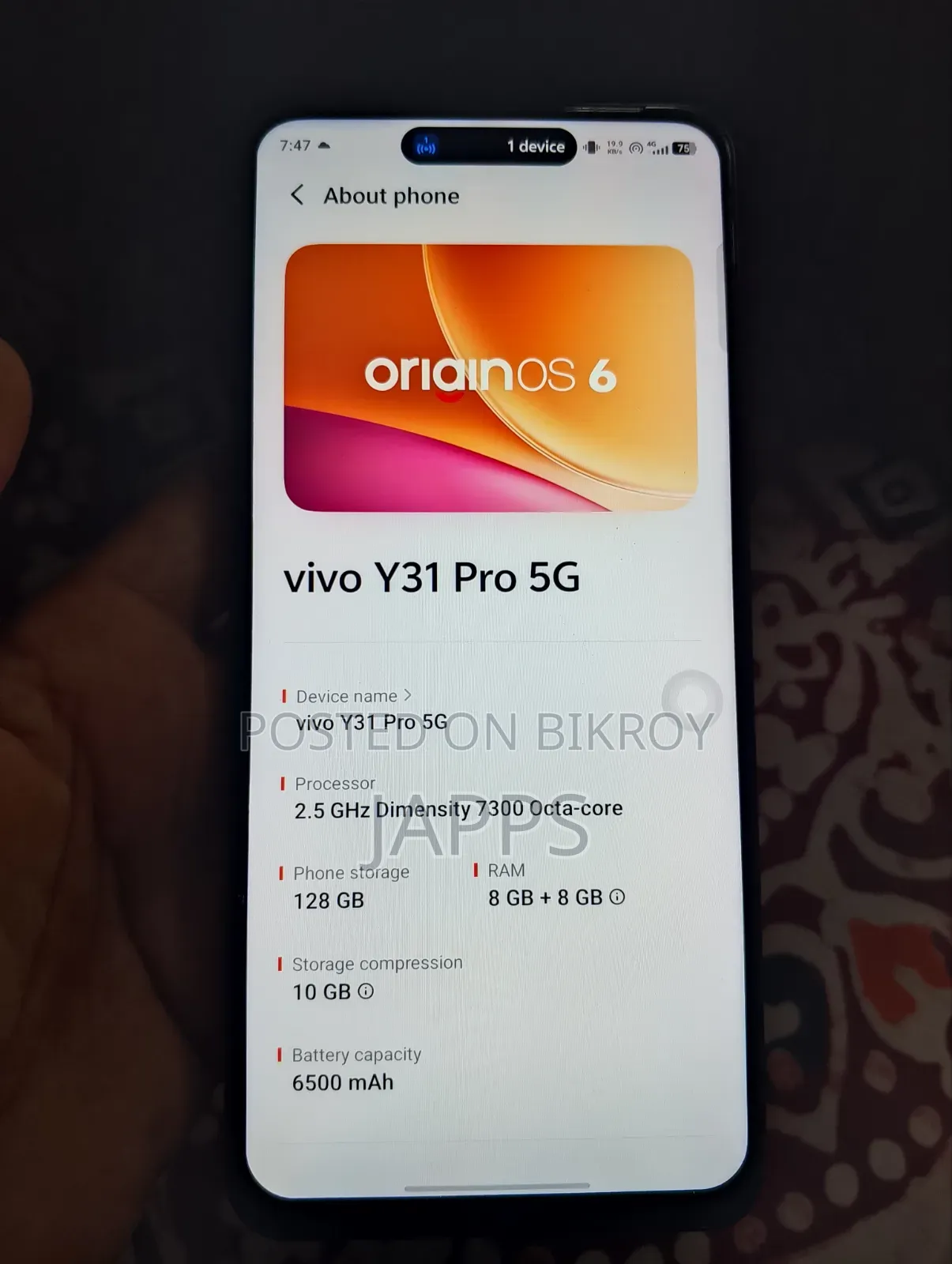 Vivo Y31 Pro 128 GB Bronze