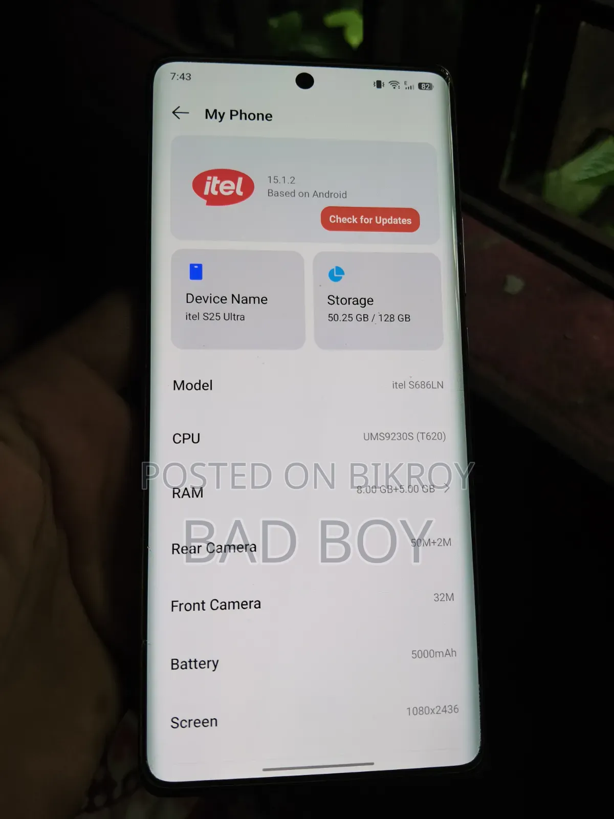 Itel S25 Ultra 128 GB Gray