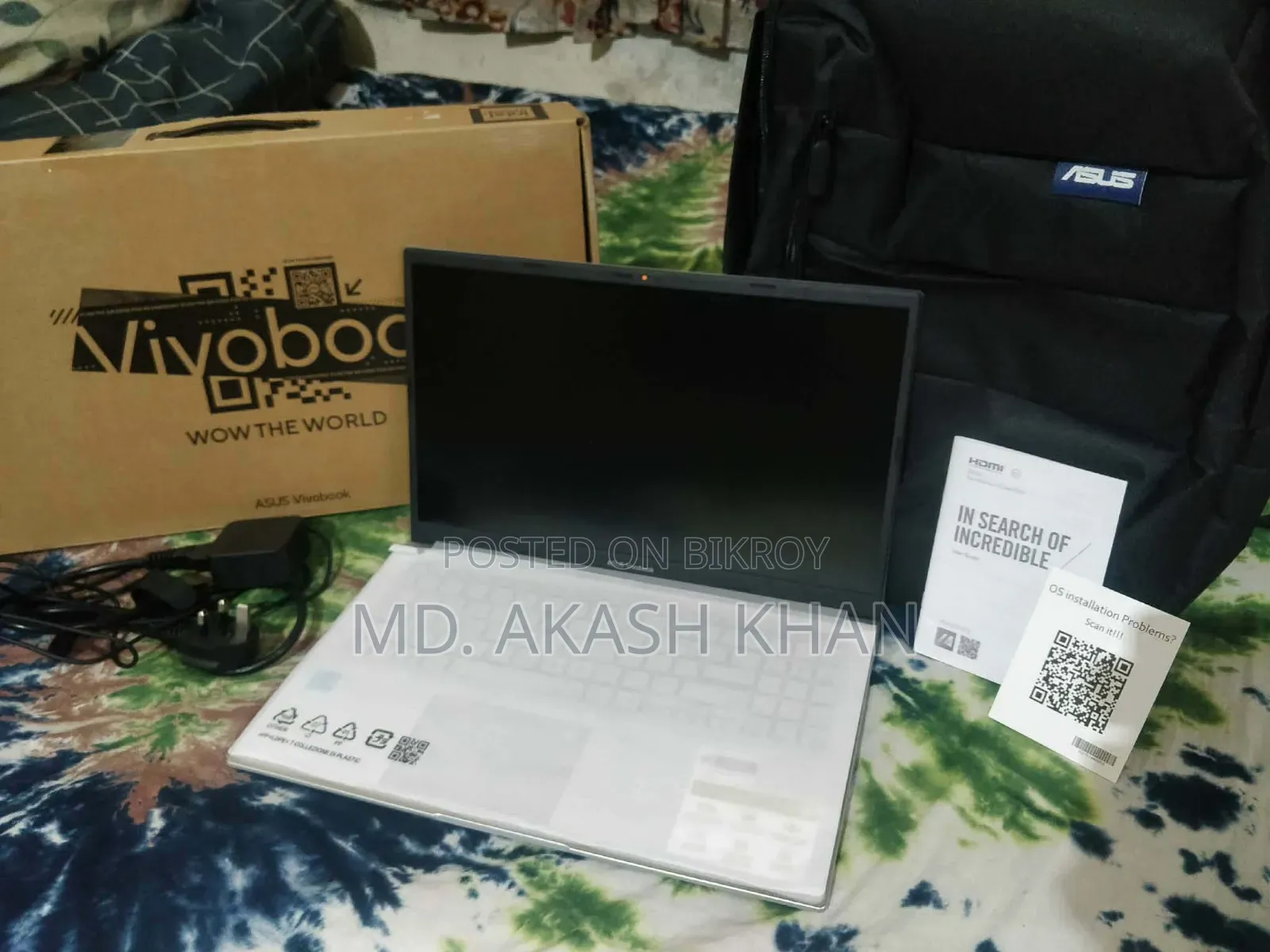 New Laptop Asus Vivobook 15 16GB Intel Core i3 SSD 512GB