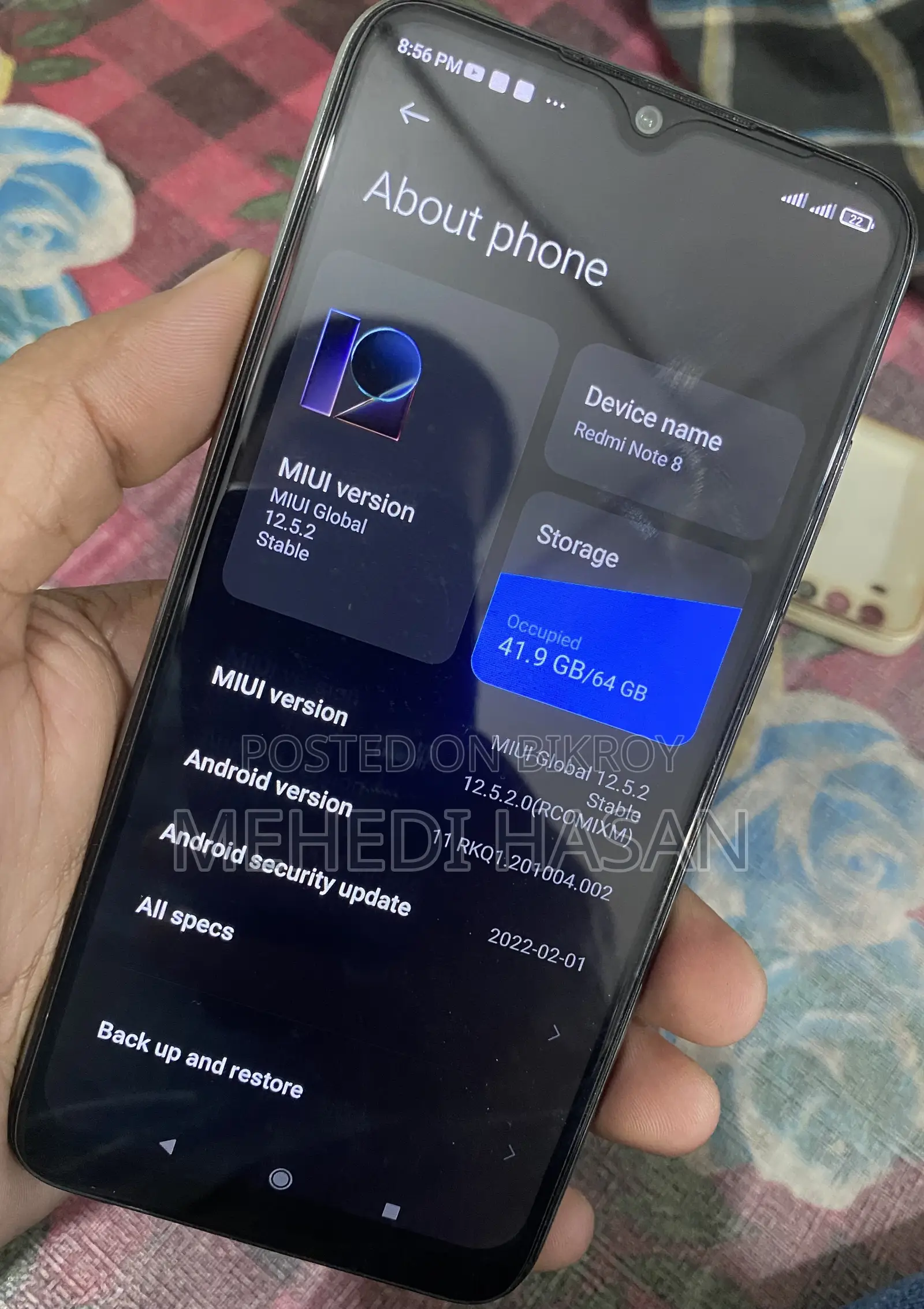শাওমি রেডমি নোট ৮ ৬৪ জিবি পার্পল