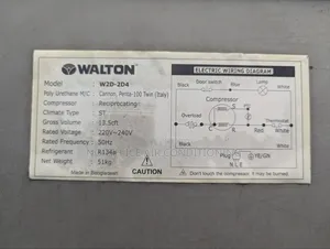 Walton Maroon Colour Frost Fridge 14 Cft.
