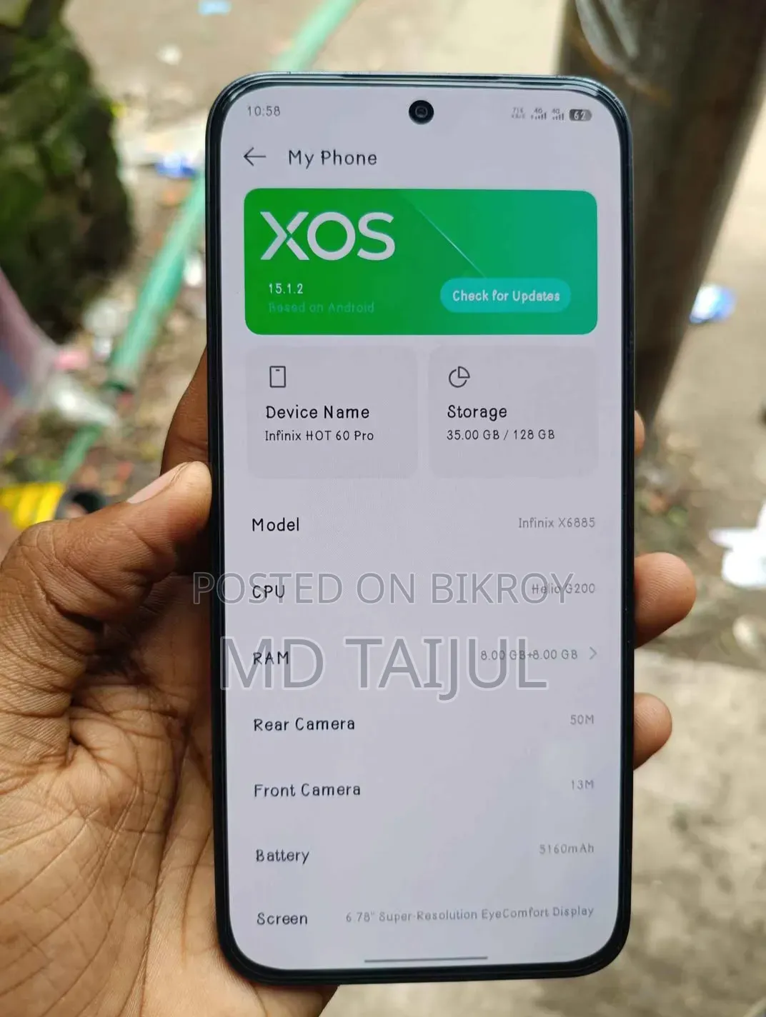 Infinix Hot 60 Pro 128 GB Black