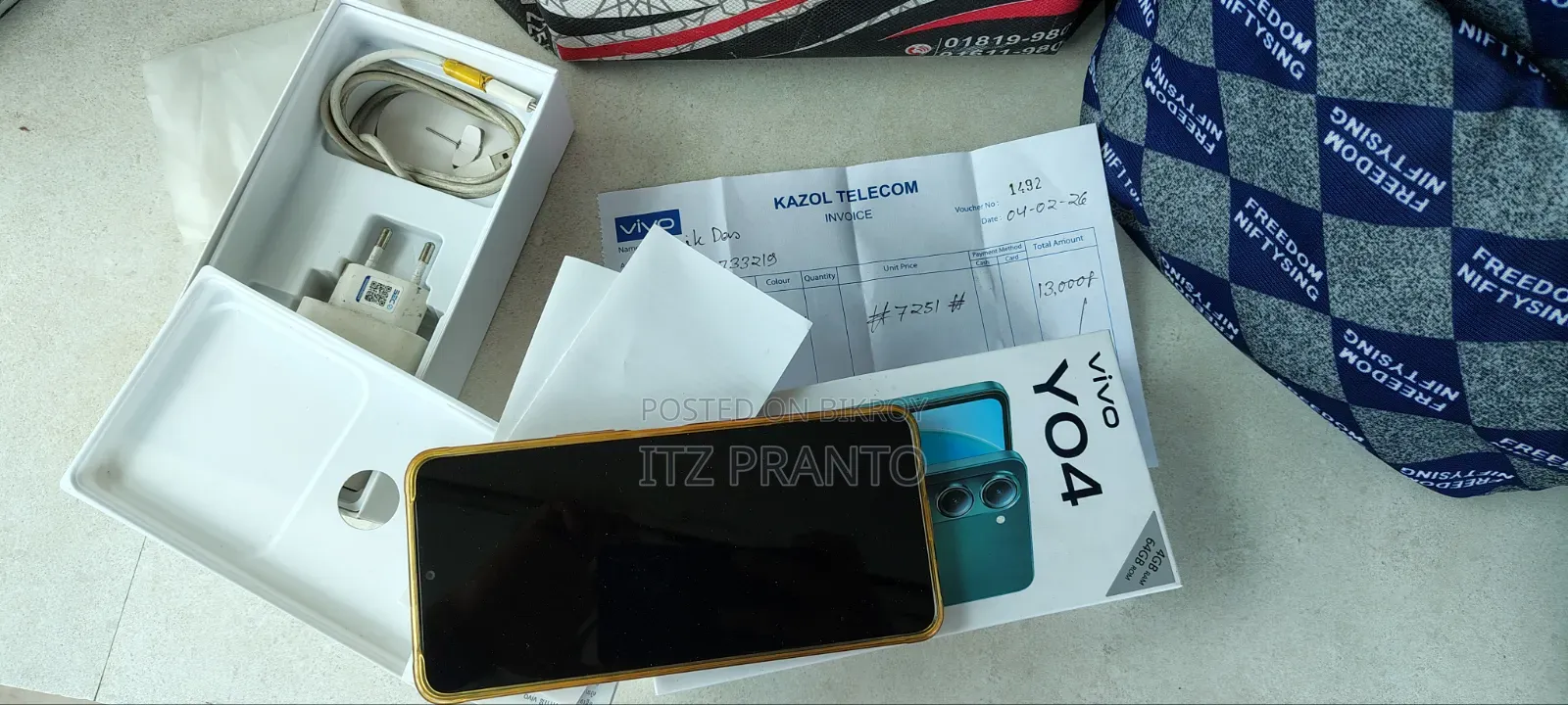 ভিভো ওয়াই০৪ ৬৪ জিবি রোজ গোল্ড