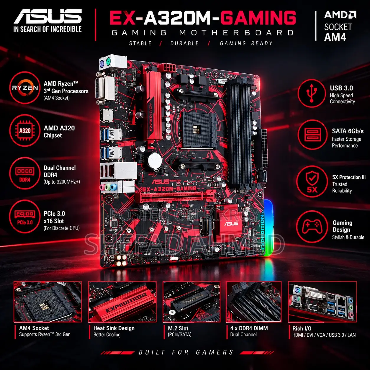 ASUS Ex-320m Gaming Motherboard