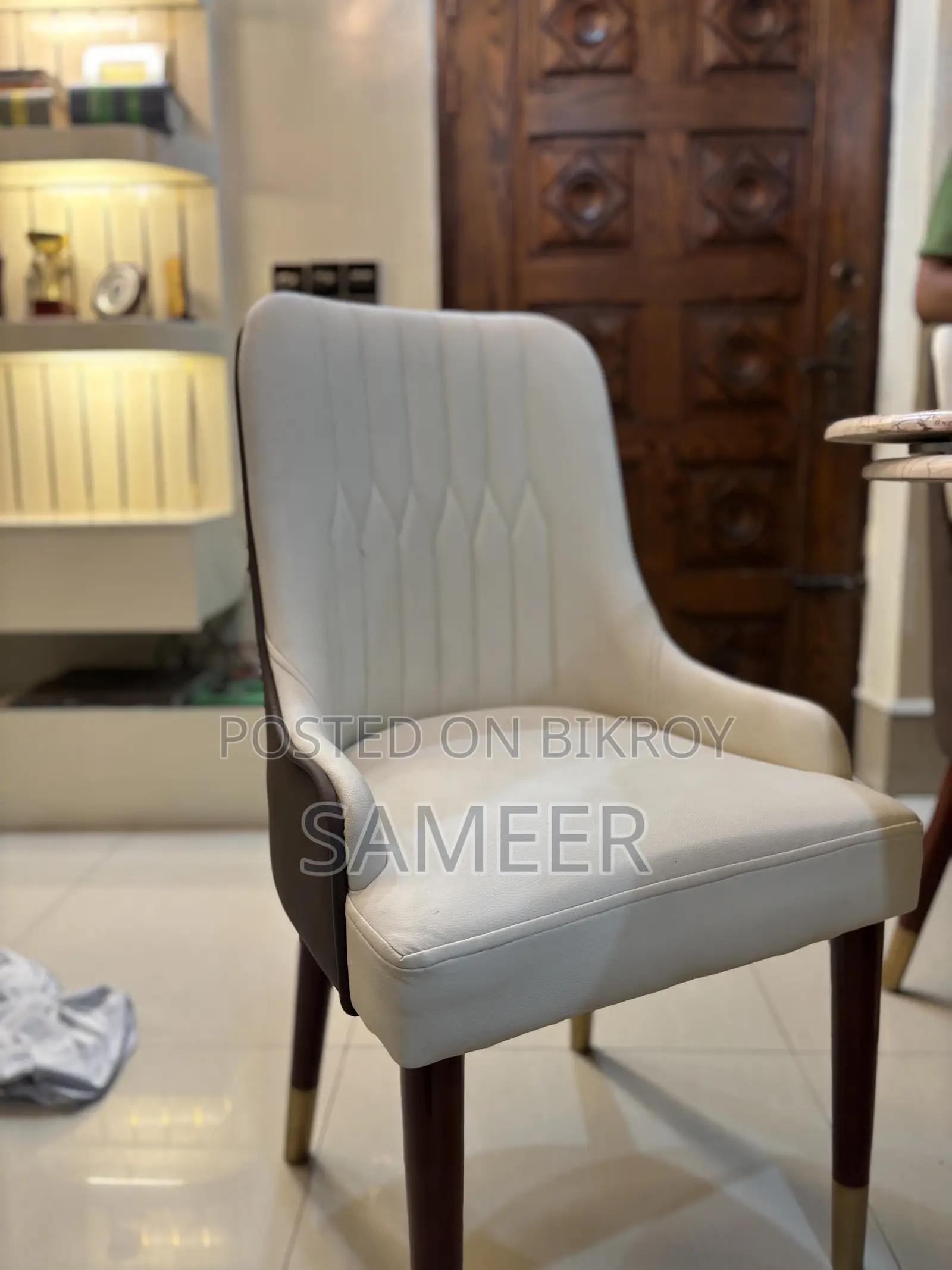 Marble Round Rotate Table With 6 Chair