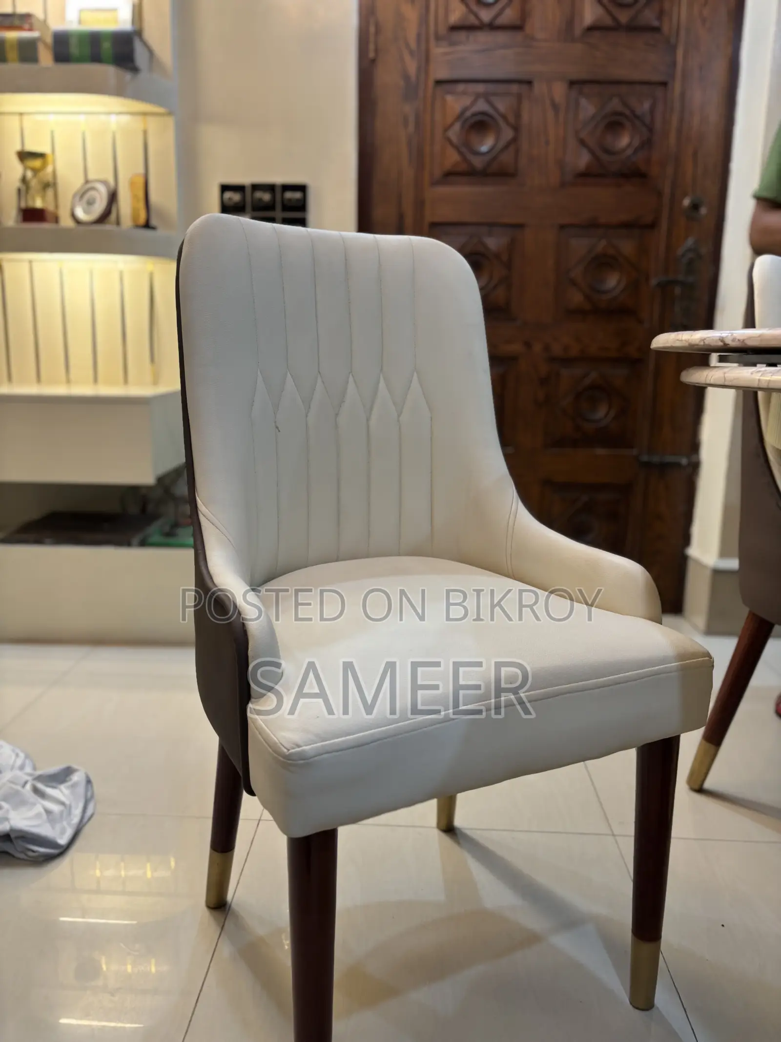 Marble Round Rotate Table With 6 Chair