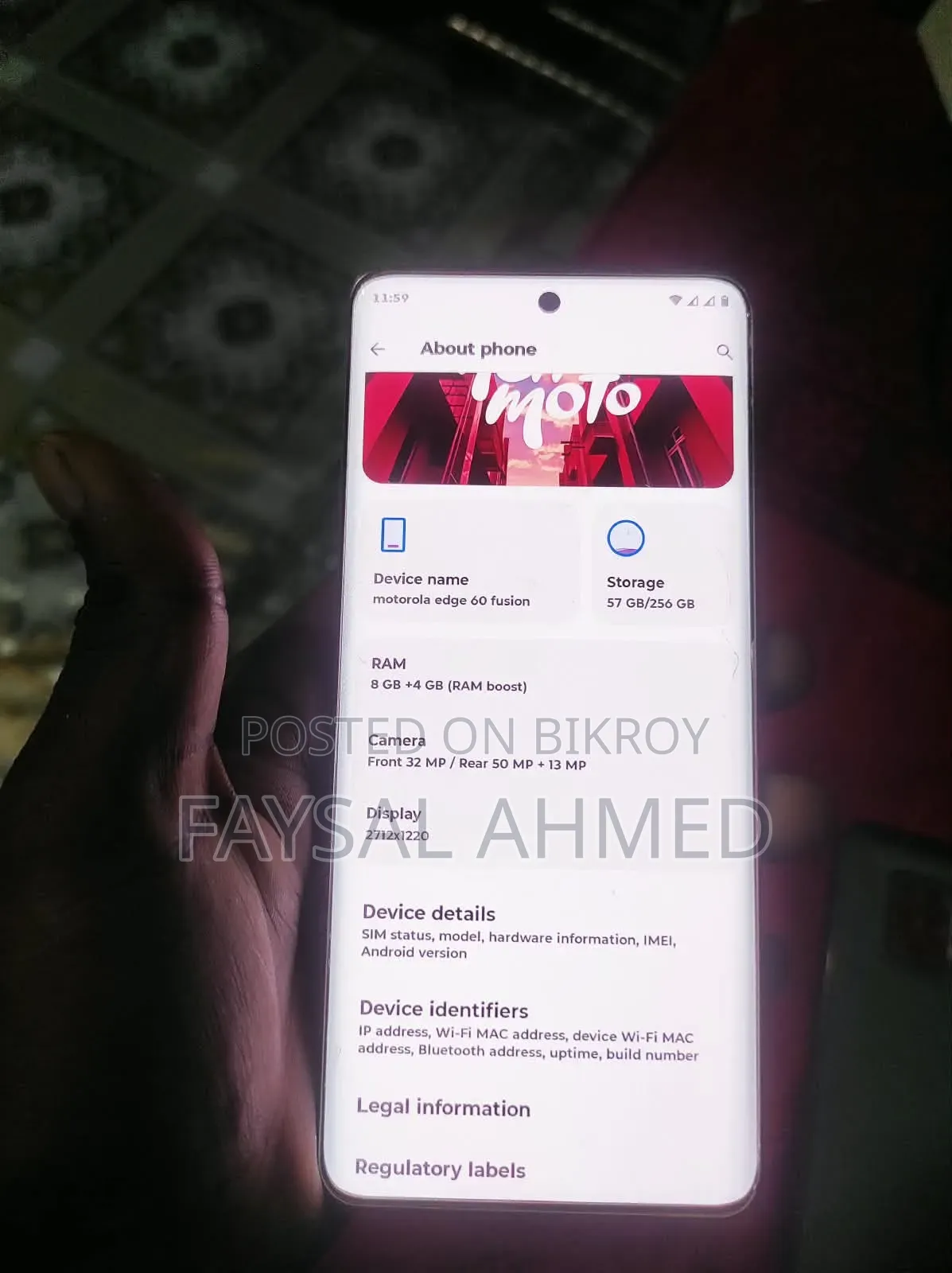 Motorola Edge 60 Fusion 256 GB Pink