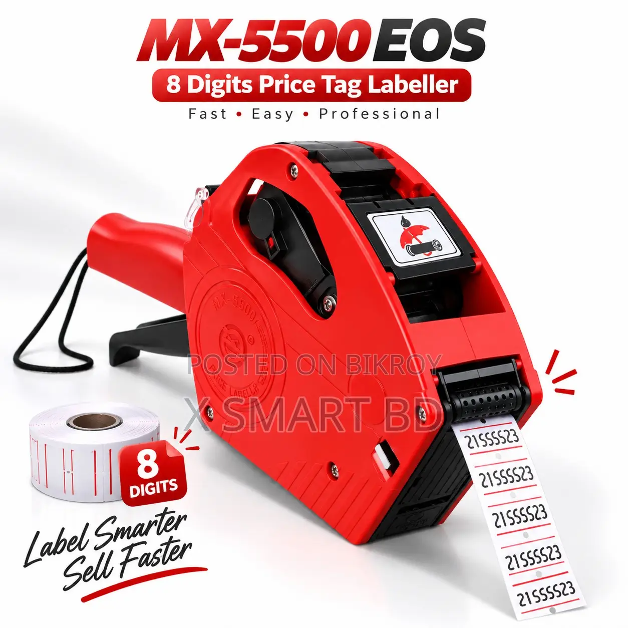 MX-5500 EOS 8 Digits Price Tag Labeller – Manual Pricing Gun Machine