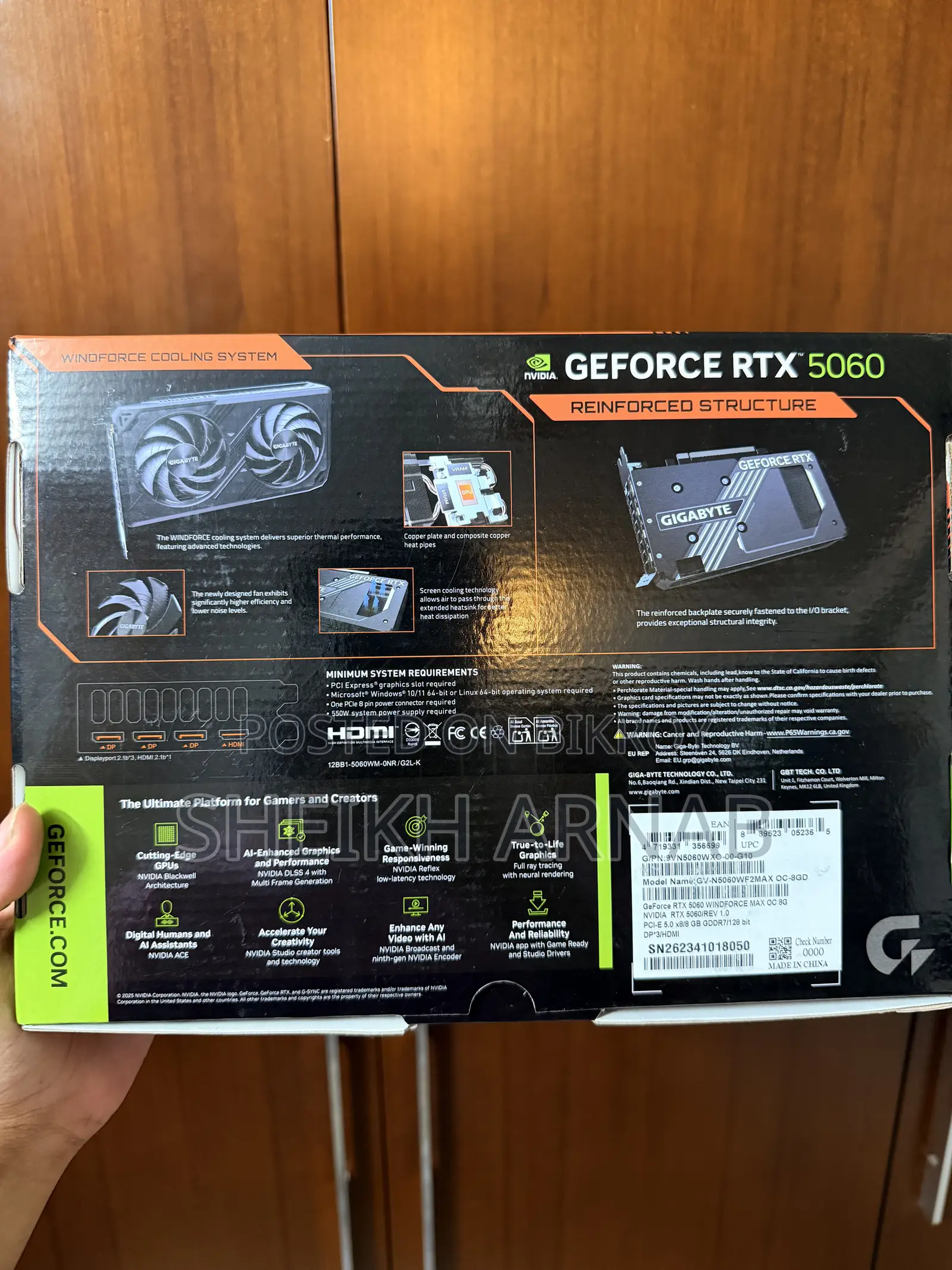 Gigabyte Nvidia RTX 5060 8gb
