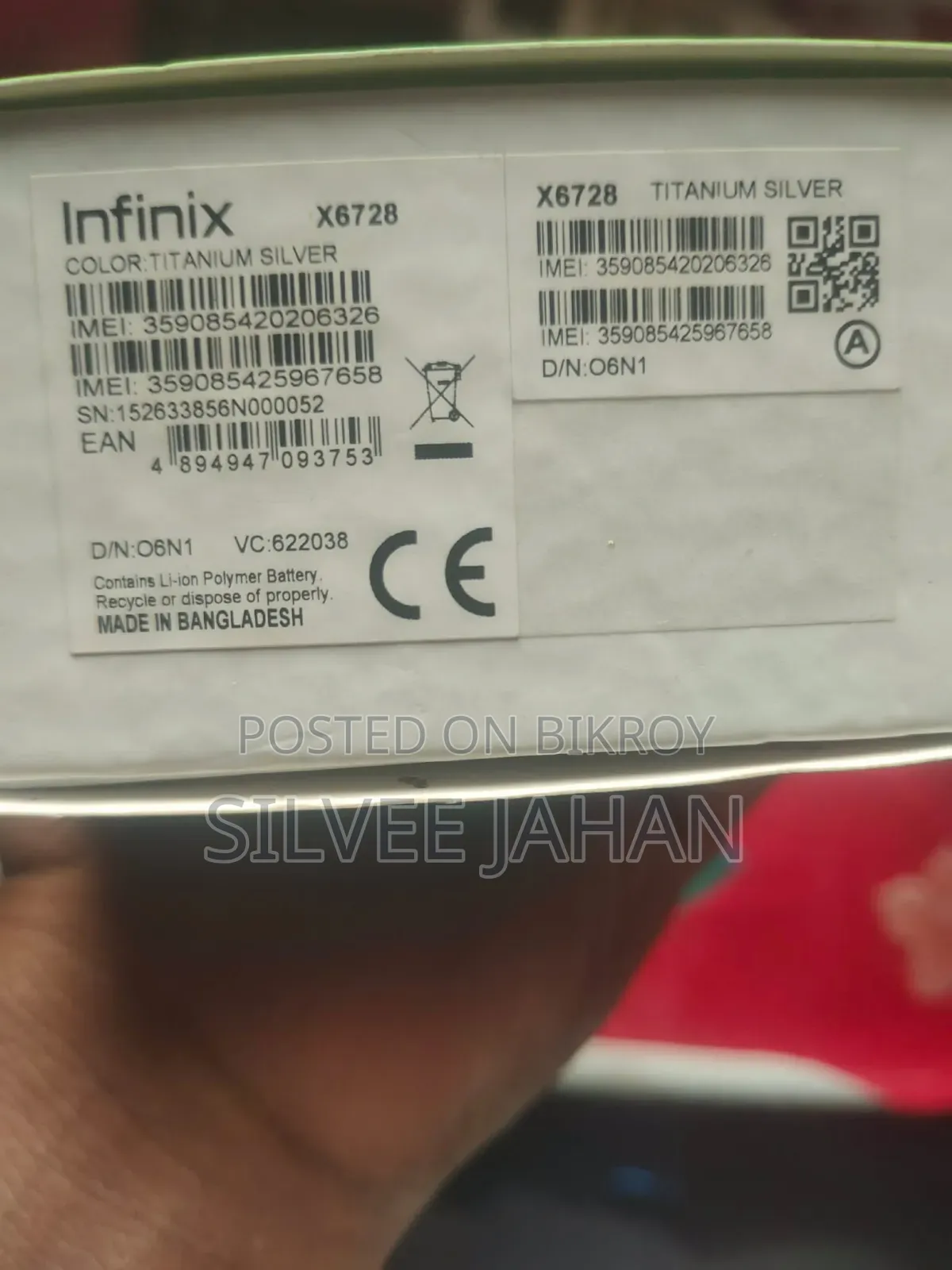 Infinix Hot 60i 256 GB White
