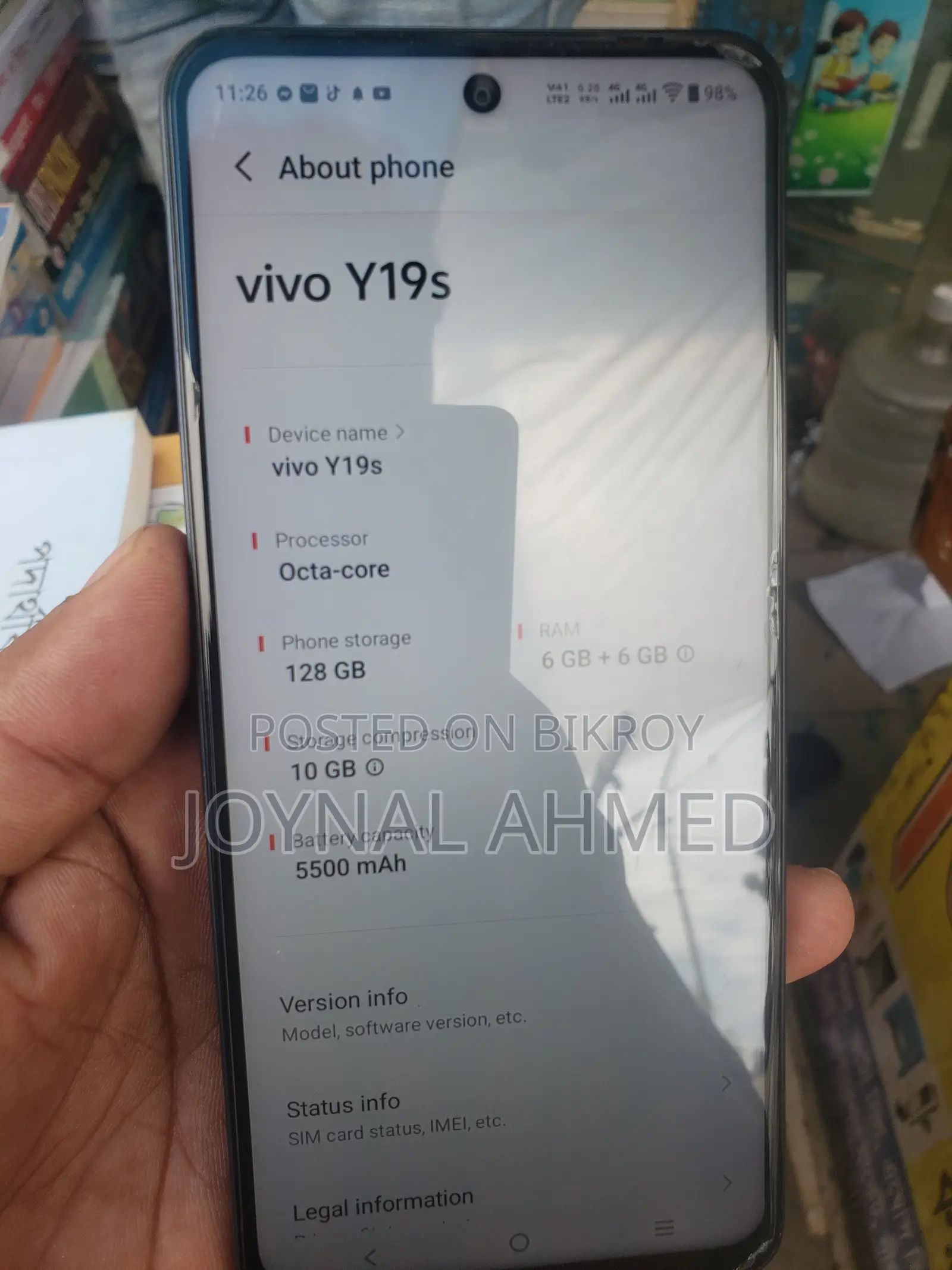 Vivo Y19 128 GB Blue