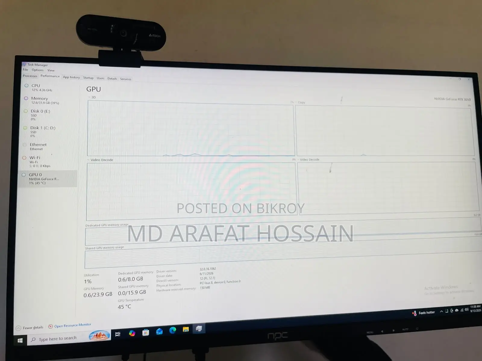 Desktop Computer 32GB AMD Ryzen 5 SSD 32GB