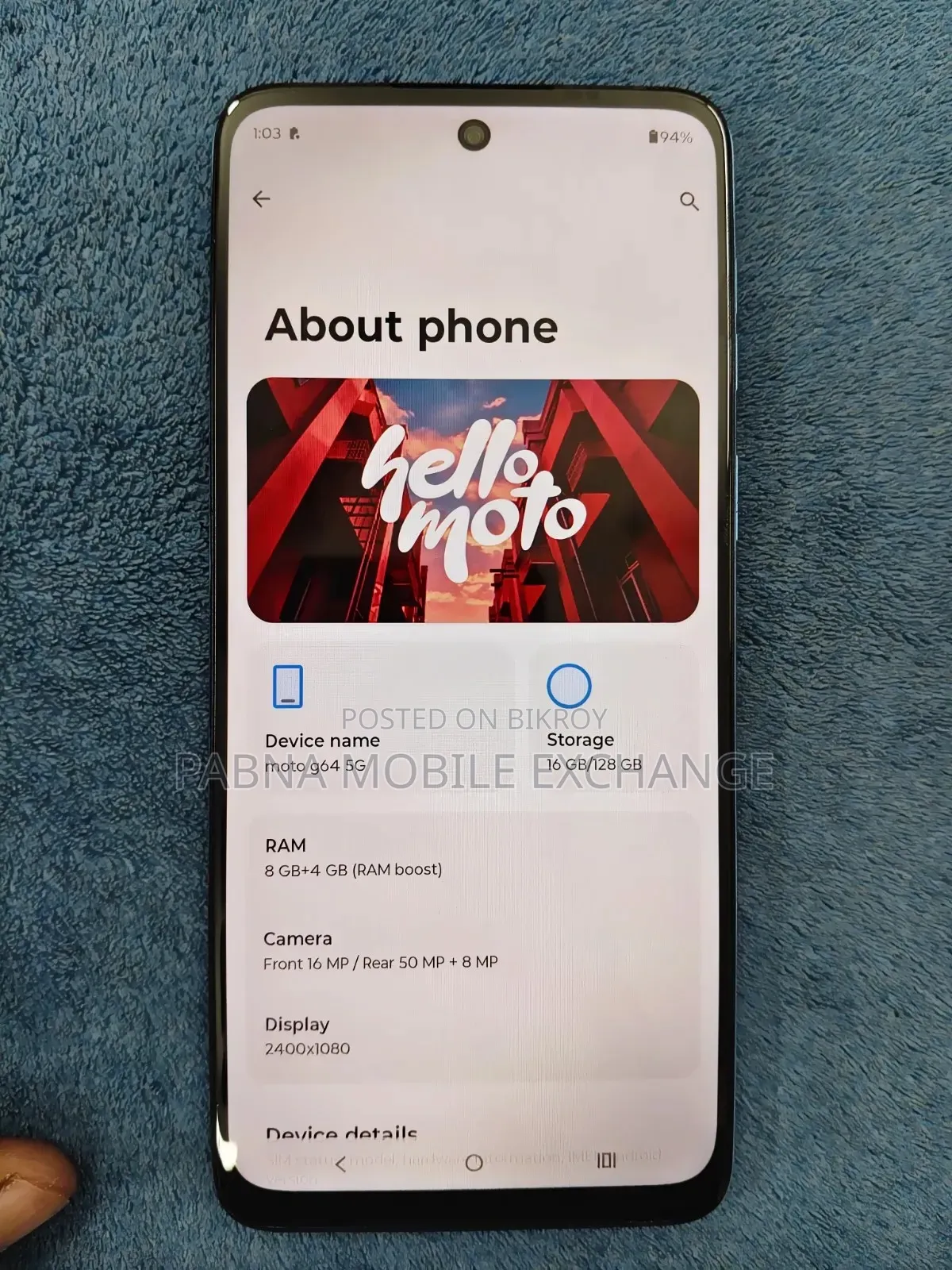 Motorola Moto G64 128 GB Green