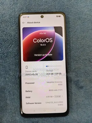 Oppo A5X 5G 128 GB Graphite