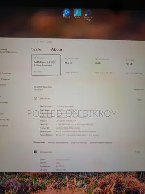 Desktop Computer Gigabyte 16GB AMD Ryzen 7 eMMC 1T