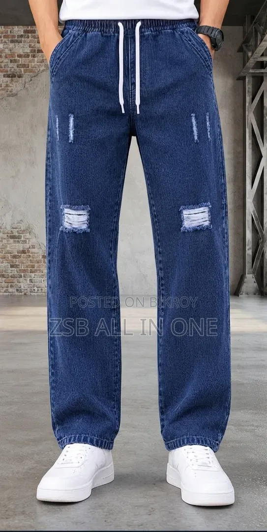 Stylish Semi Baggy Cargo Denim Pant