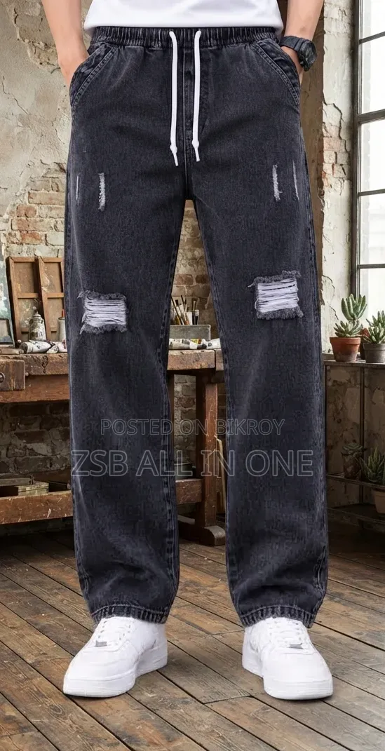 Stylish Semi Baggy Cargo Denim Pant