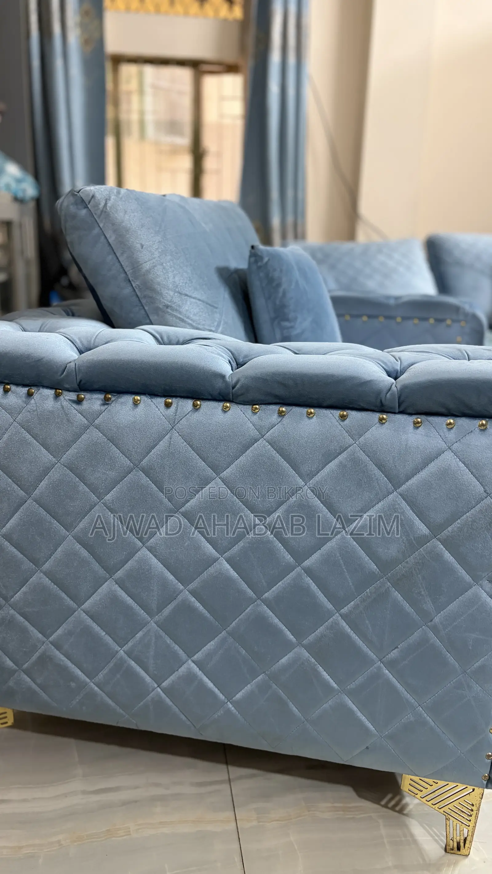 Premium Turquoise Blue Sofa Set for Sale