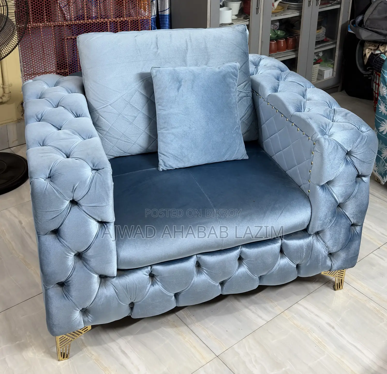 Premium Turquoise Blue Sofa Set for Sale