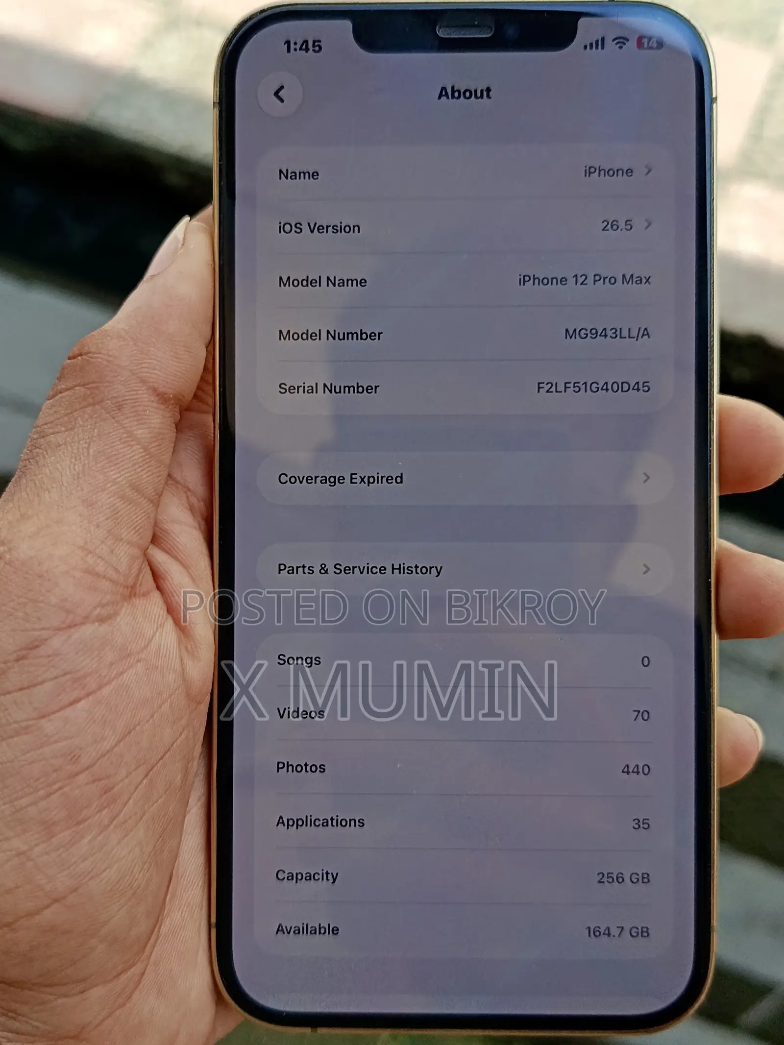 Apple iPhone 12 Pro Max 256 GB Gold